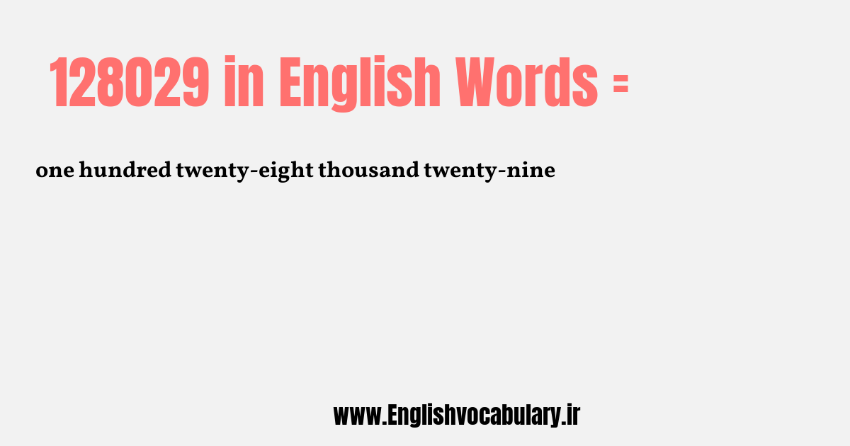 128029 به انگلیسی