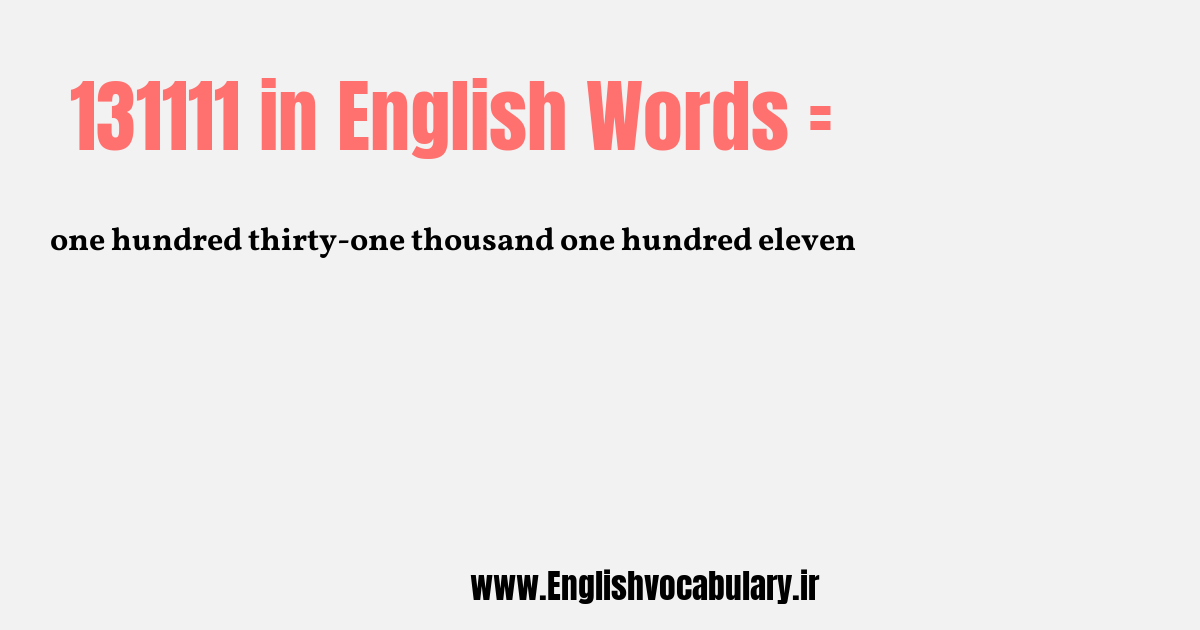 131111 به انگلیسی