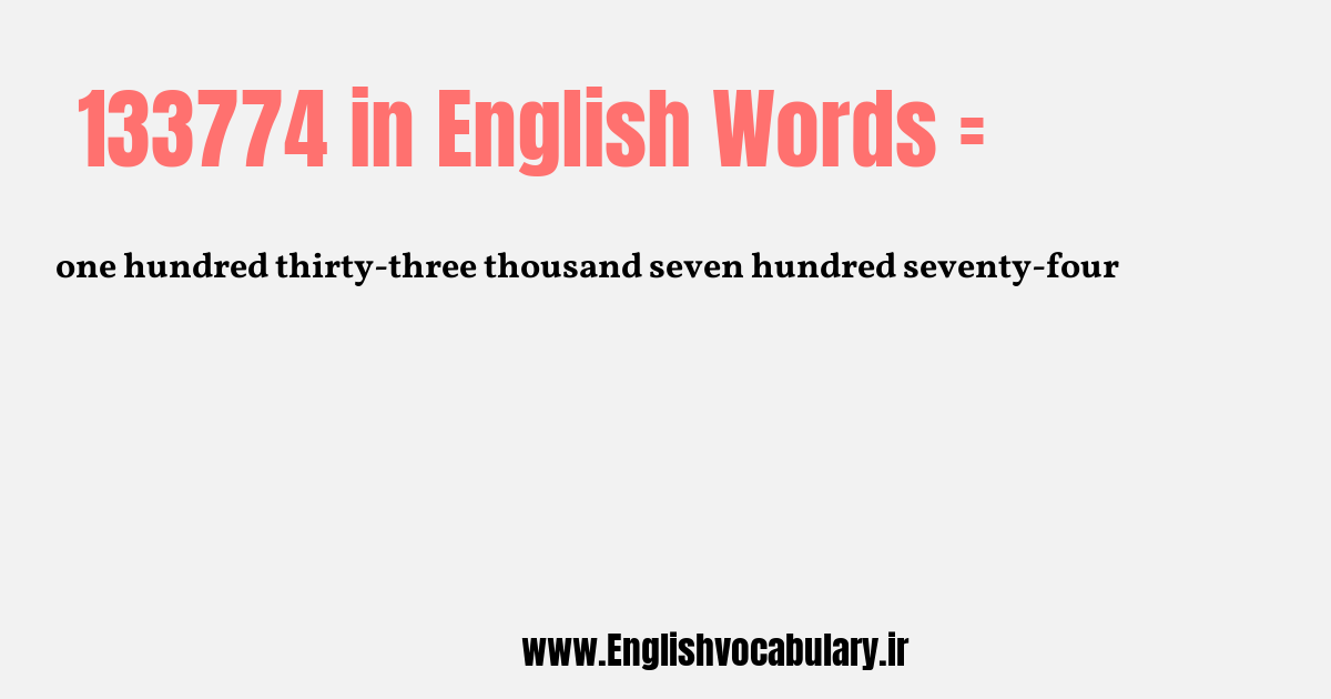133774 به انگلیسی