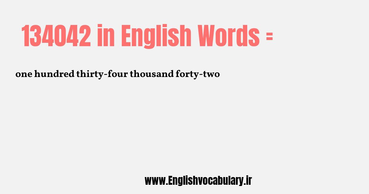 134042 به انگلیسی