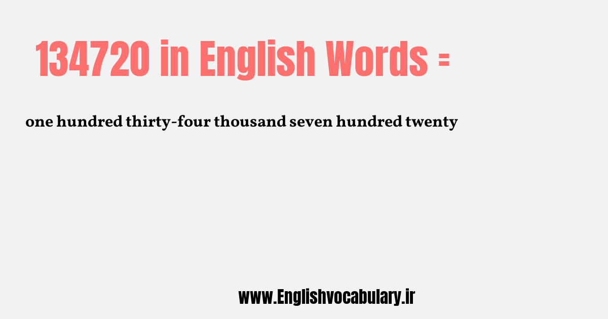 134720 به انگلیسی
