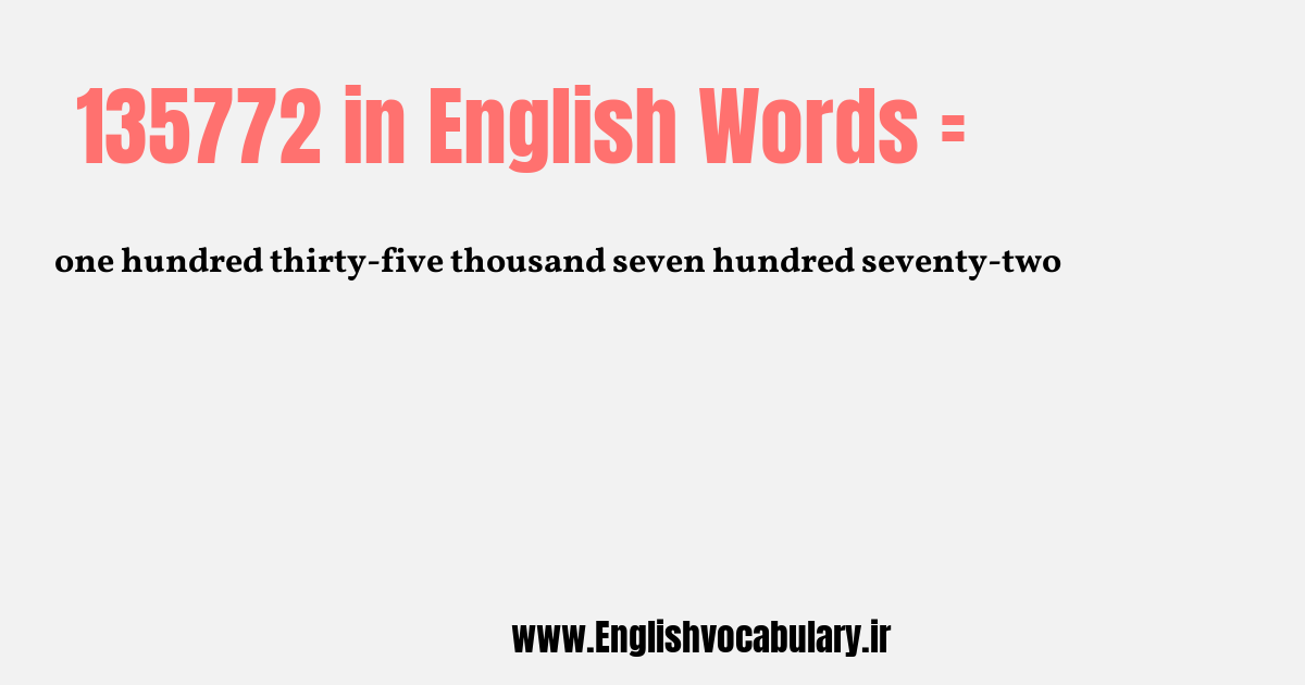 135772 به انگلیسی