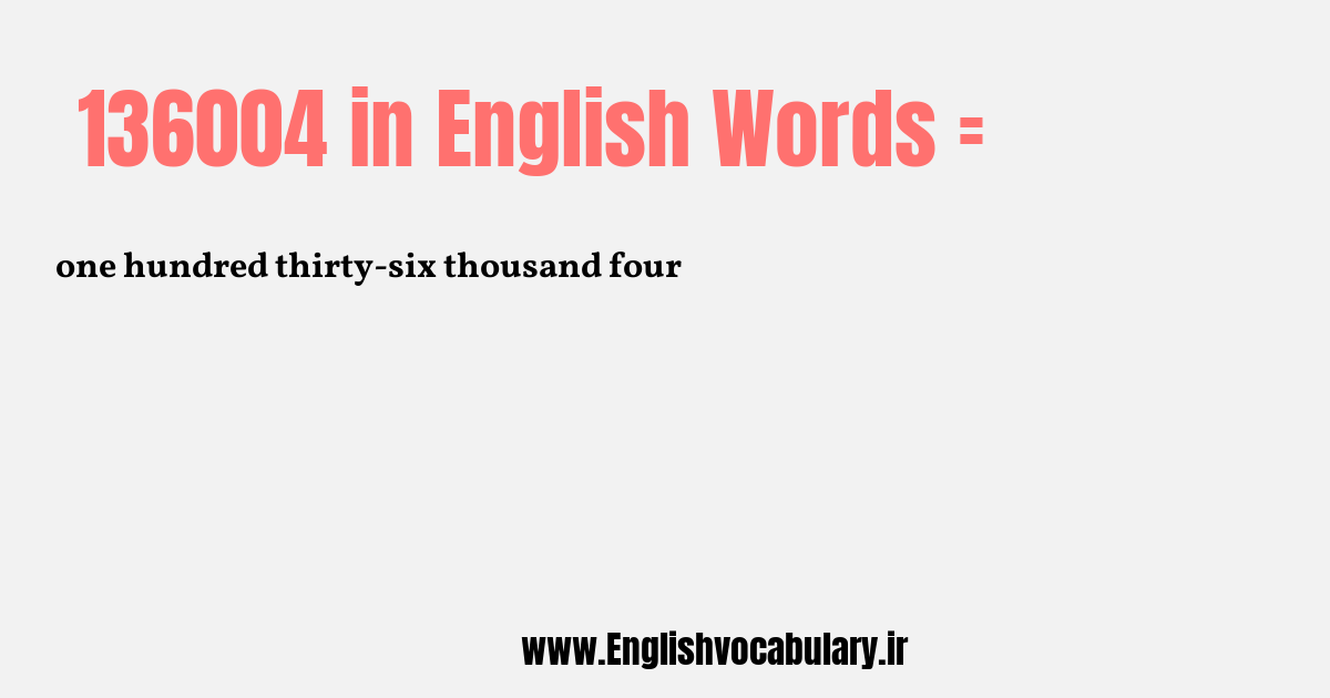 136004 به انگلیسی