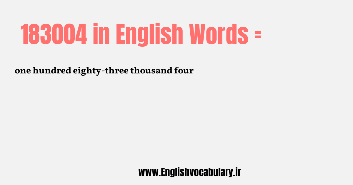 183004 به انگلیسی