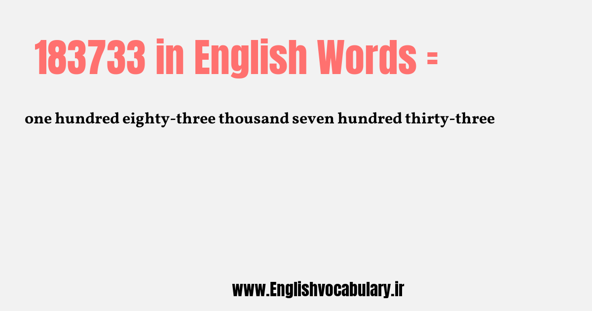 183733 به انگلیسی