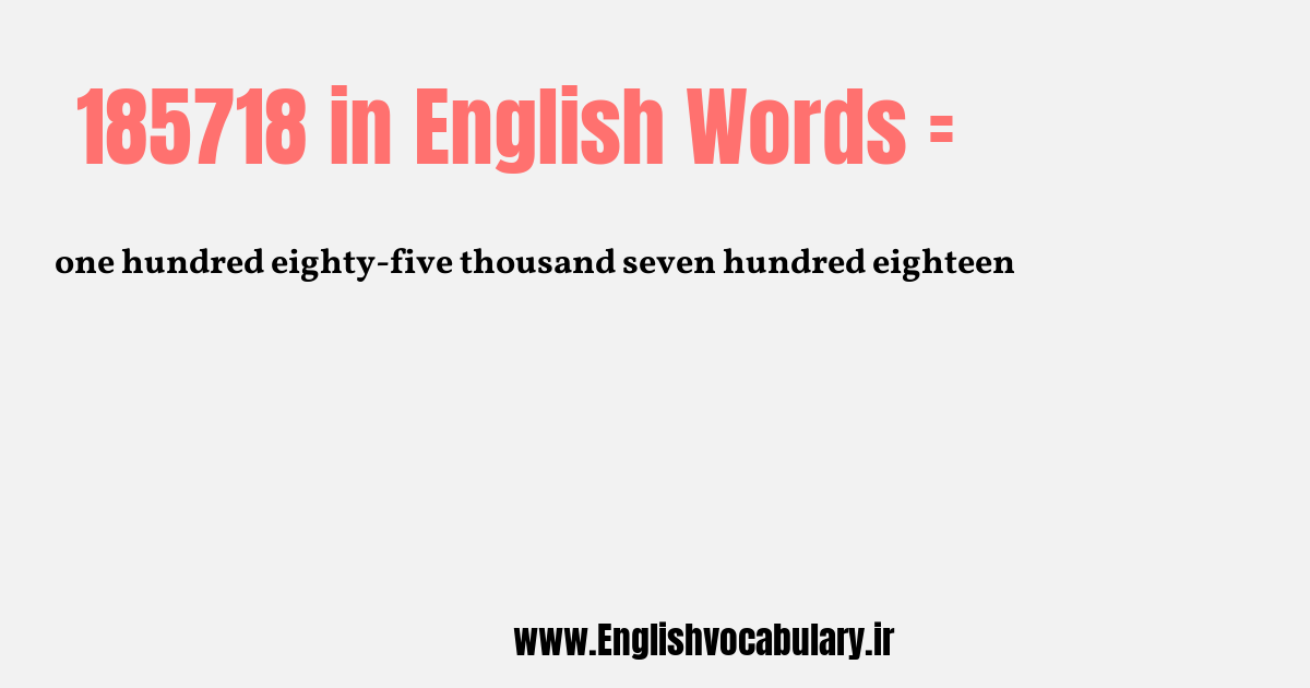185718 به انگلیسی