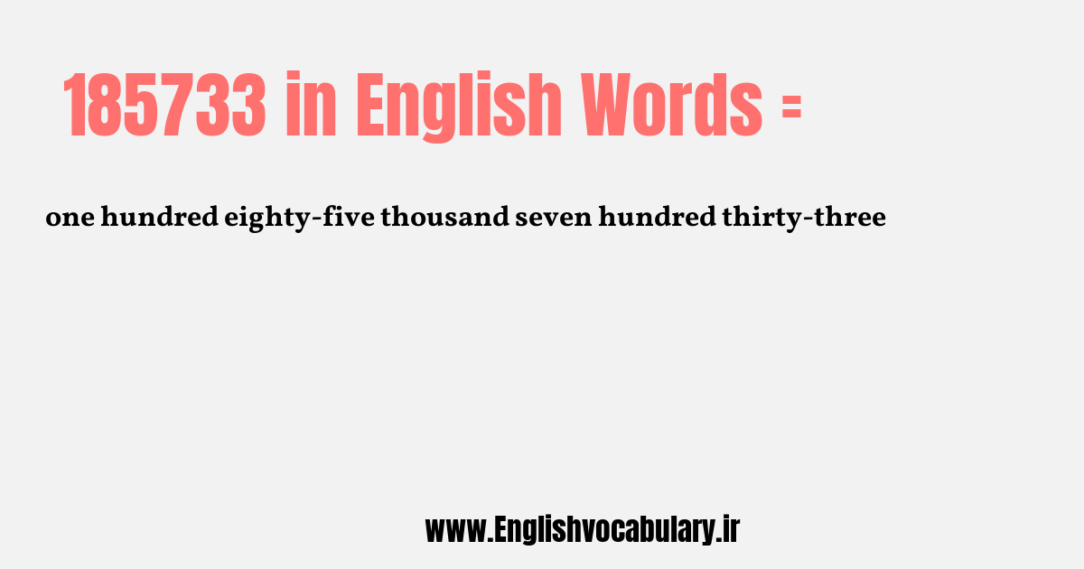 185733 به انگلیسی