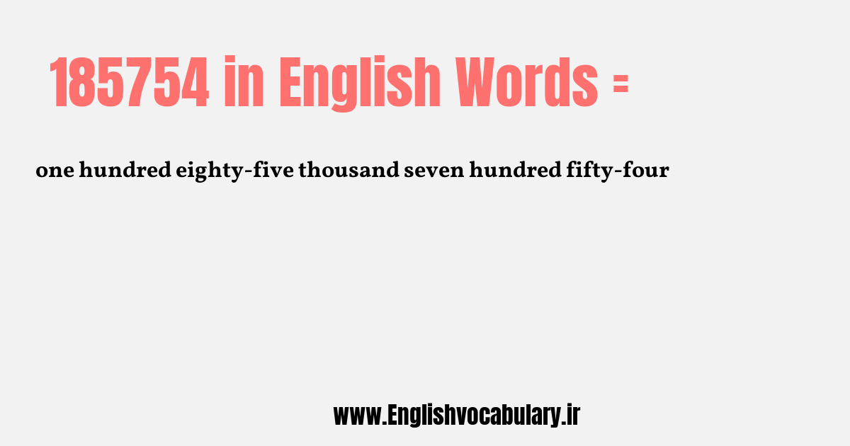 185754 به انگلیسی