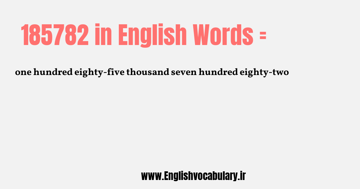 185782 به انگلیسی