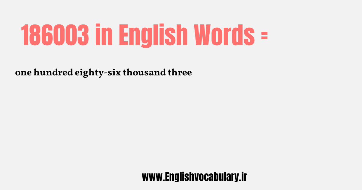 186003 به انگلیسی