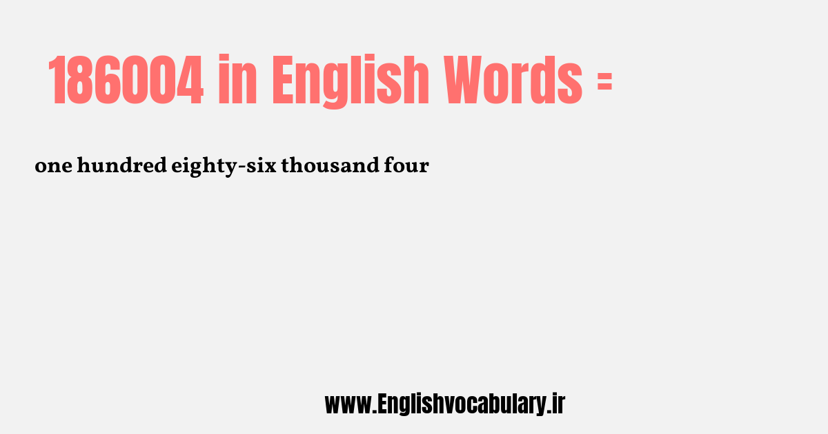 186004 به انگلیسی