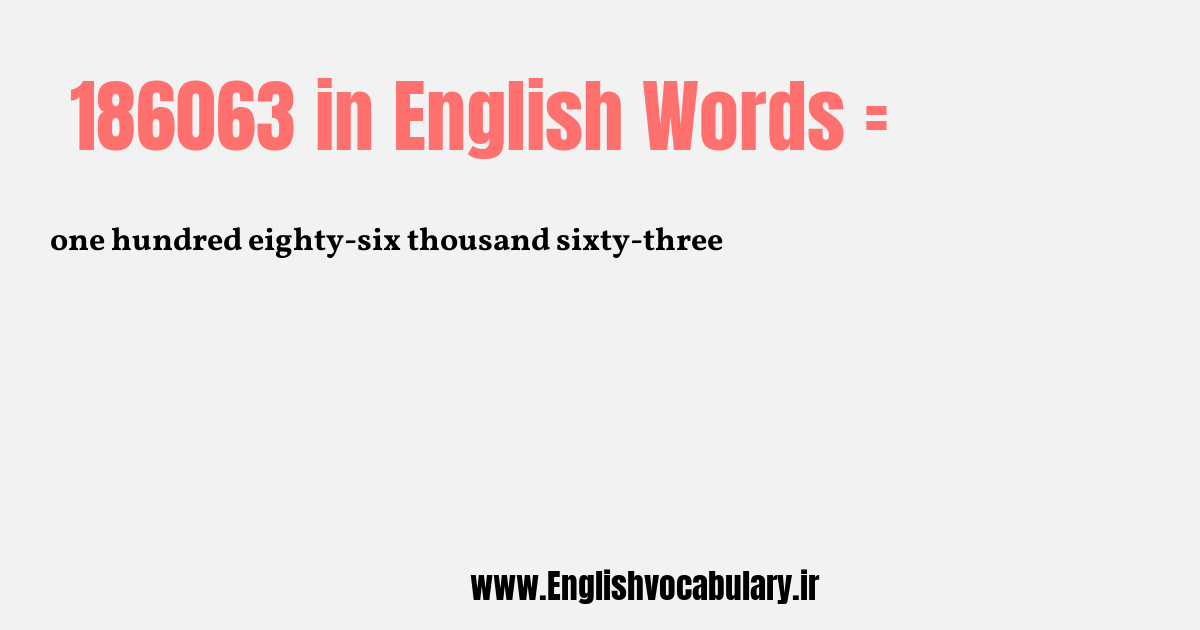 186063 به انگلیسی