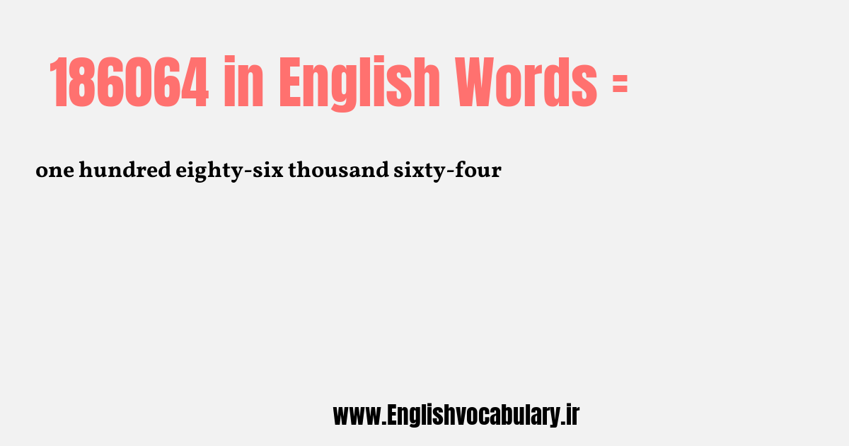 186064 به انگلیسی