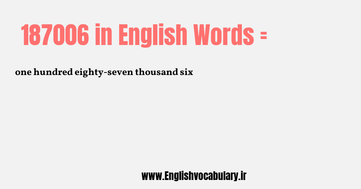 187006 به انگلیسی