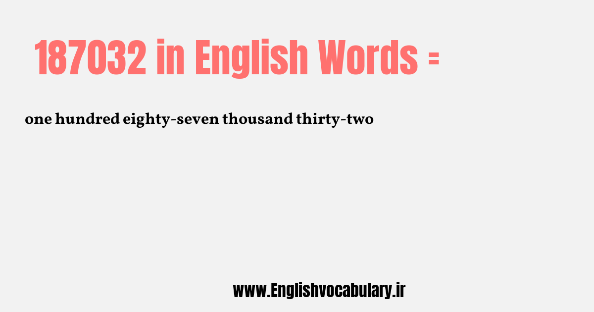187032 به انگلیسی