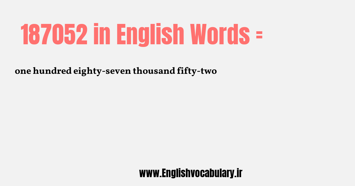 187052 به انگلیسی