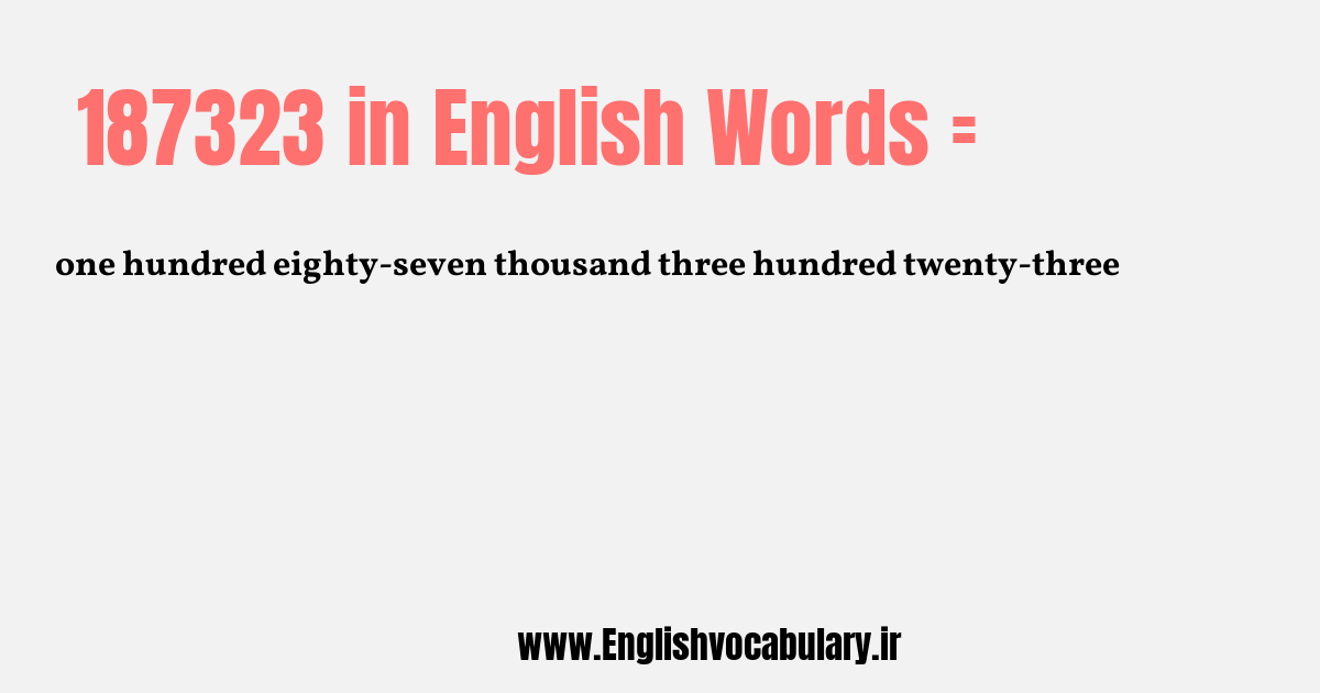 187323 به انگلیسی