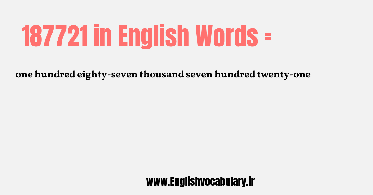 187721 به انگلیسی