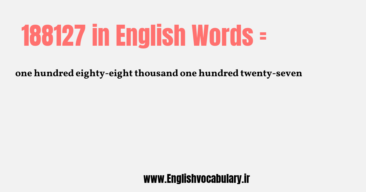 188127 به انگلیسی