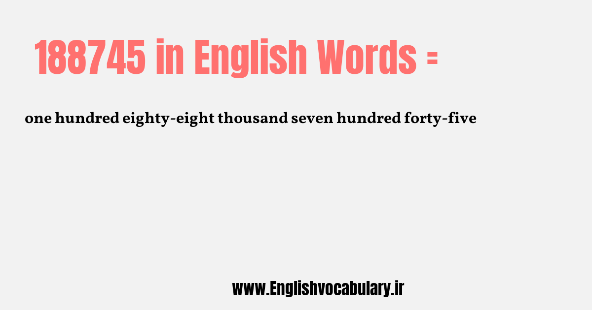 188745 به انگلیسی