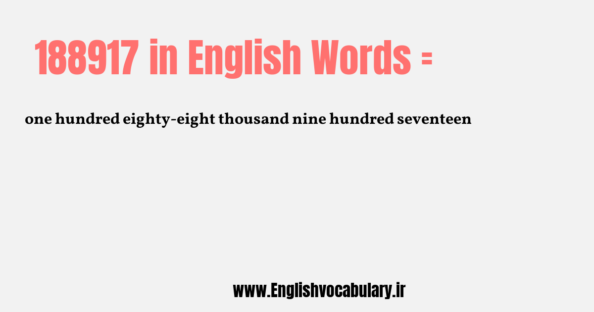188917 به انگلیسی