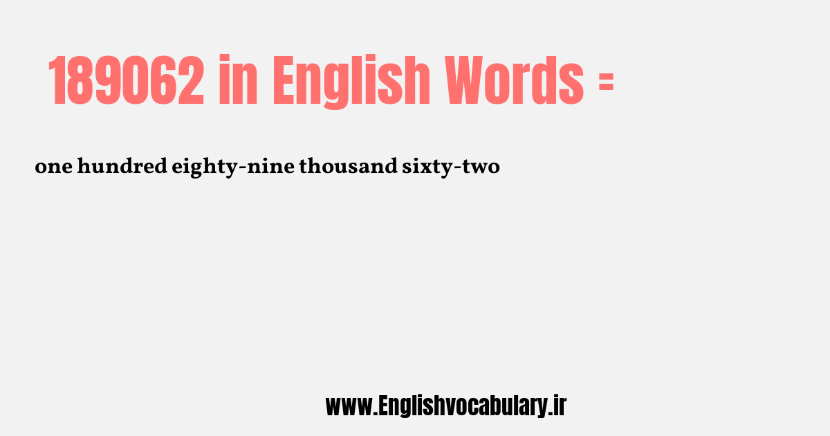 189062 به انگلیسی