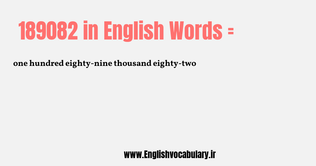 189082 به انگلیسی