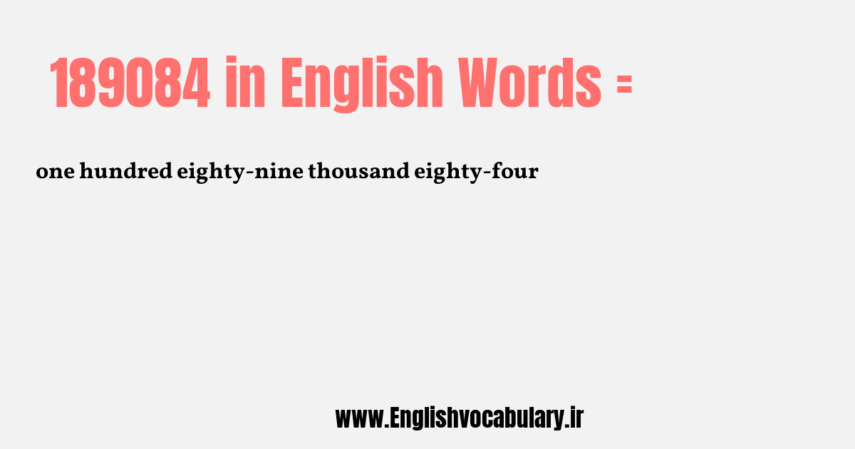 189084 به انگلیسی