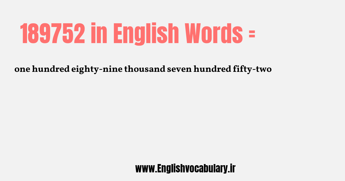 189752 به انگلیسی