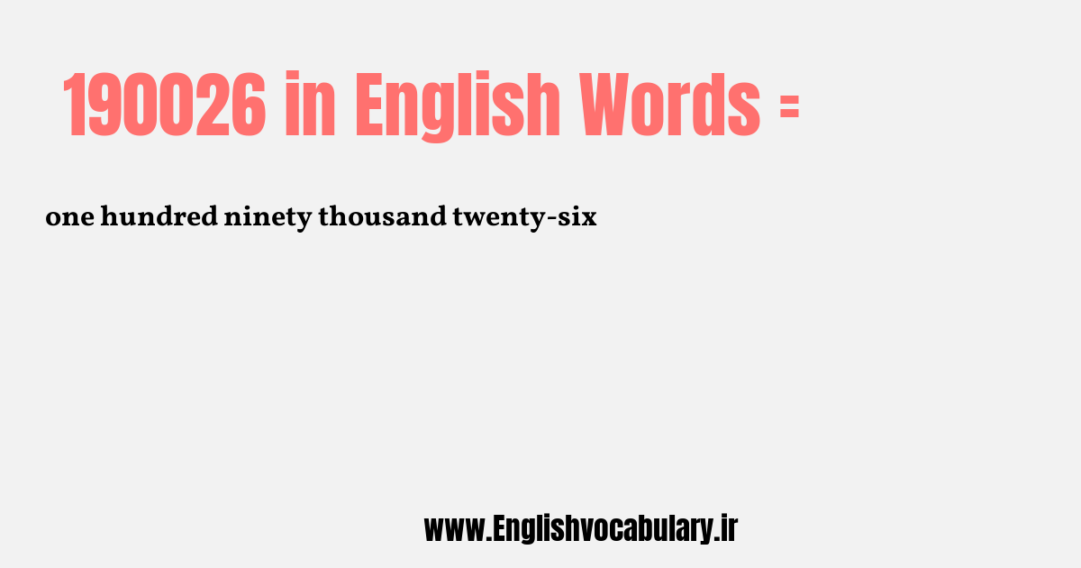 190026 به انگلیسی