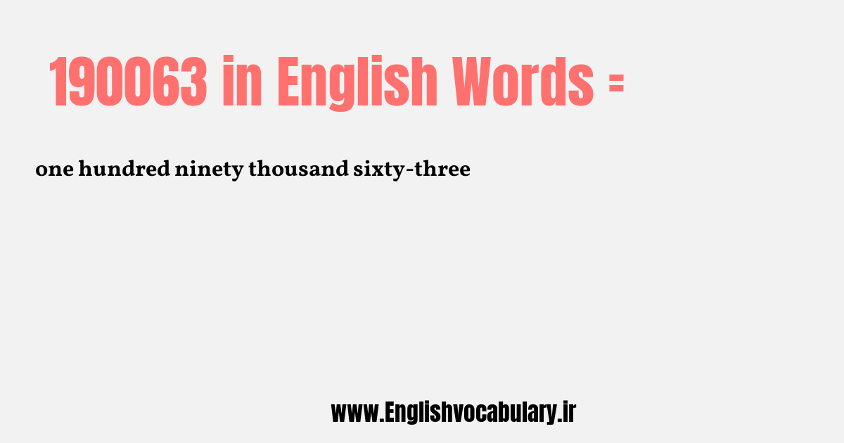 190063 به انگلیسی