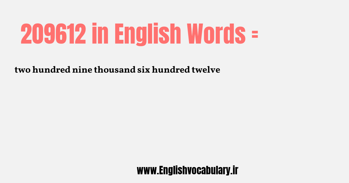 209612 به انگلیسی