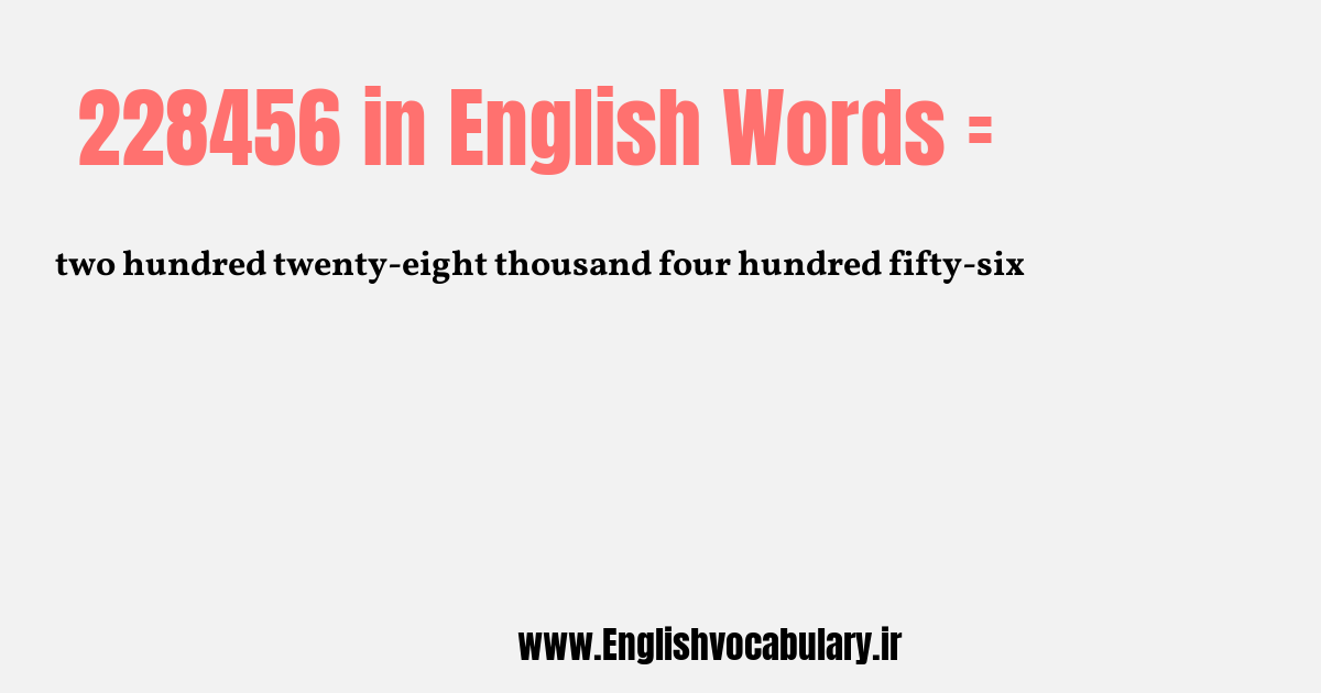 228456 به انگلیسی