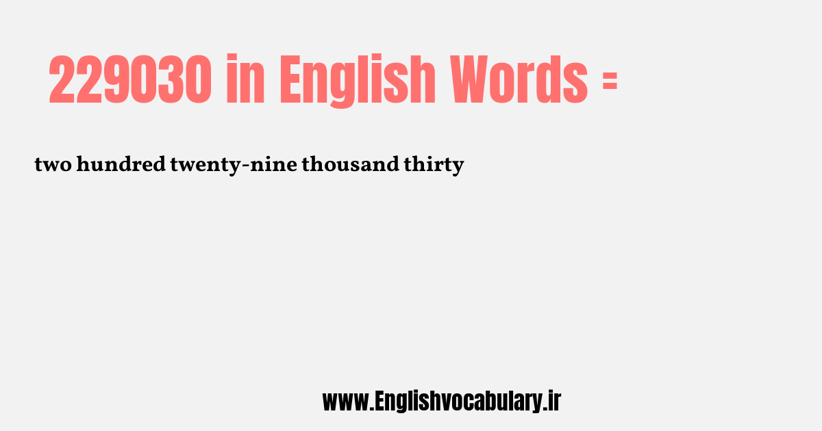 229030 به انگلیسی