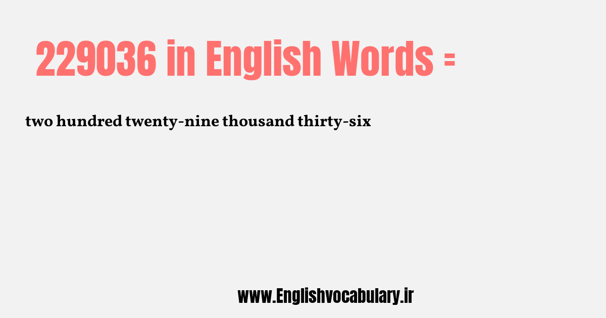 229036 به انگلیسی