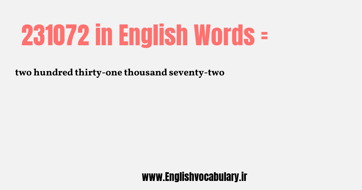 231072 به انگلیسی