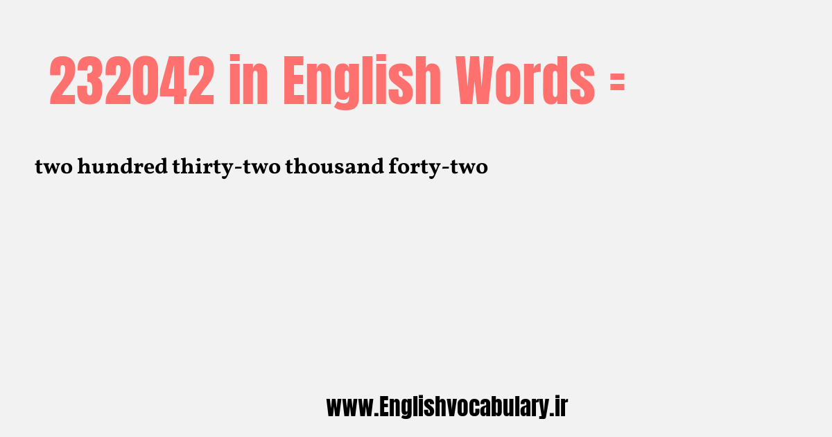 232042 به انگلیسی