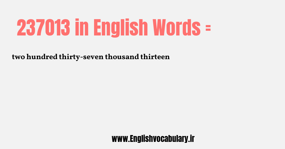 237013 به انگلیسی