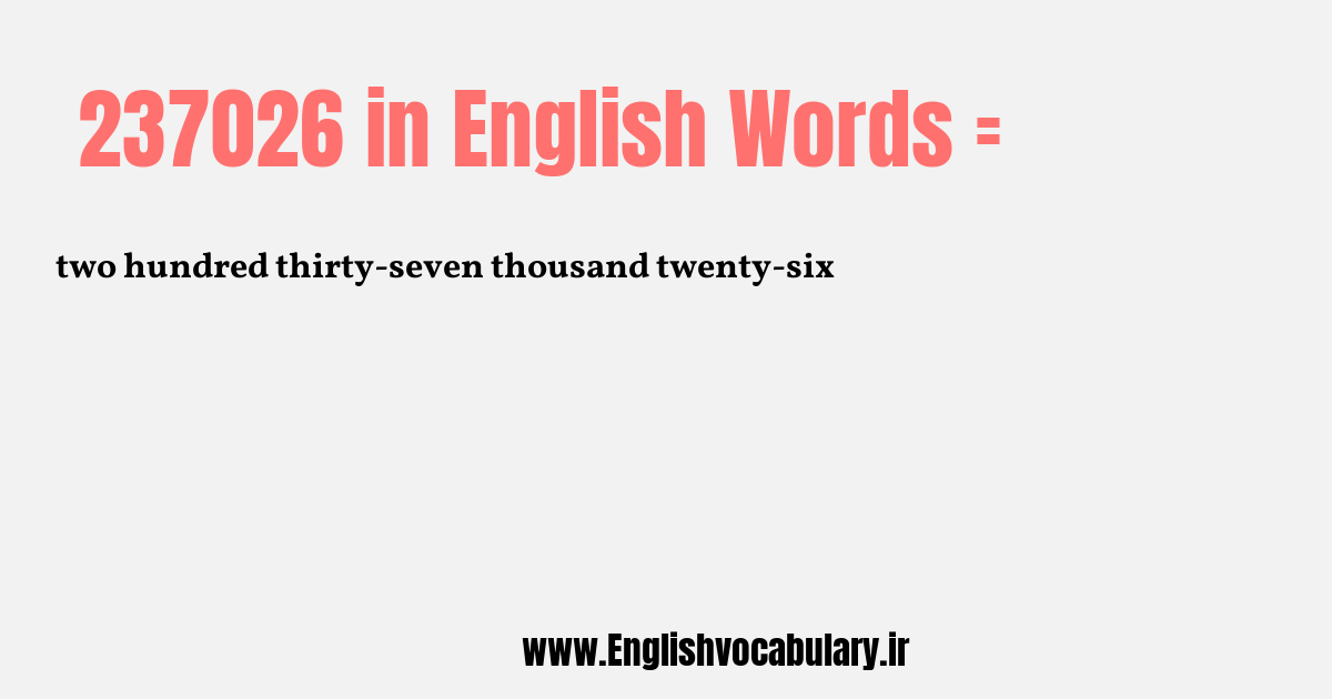 237026 به انگلیسی
