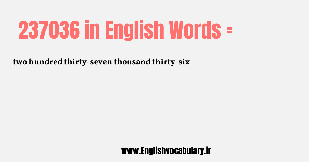 237036 به انگلیسی