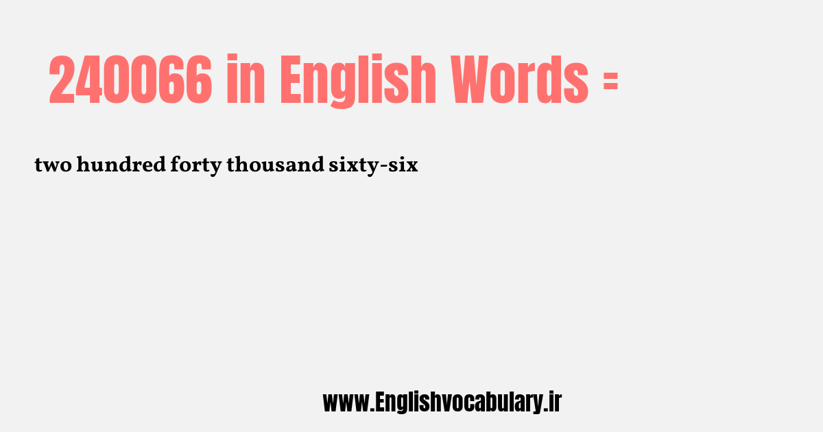 240066 به انگلیسی