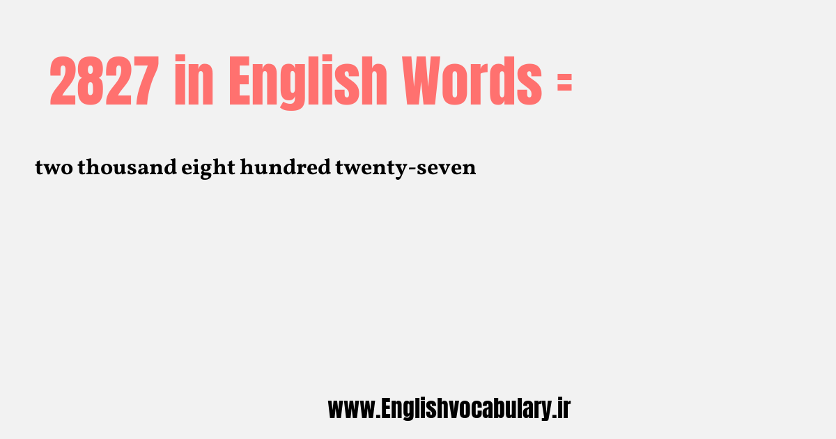 2827 به انگلیسی