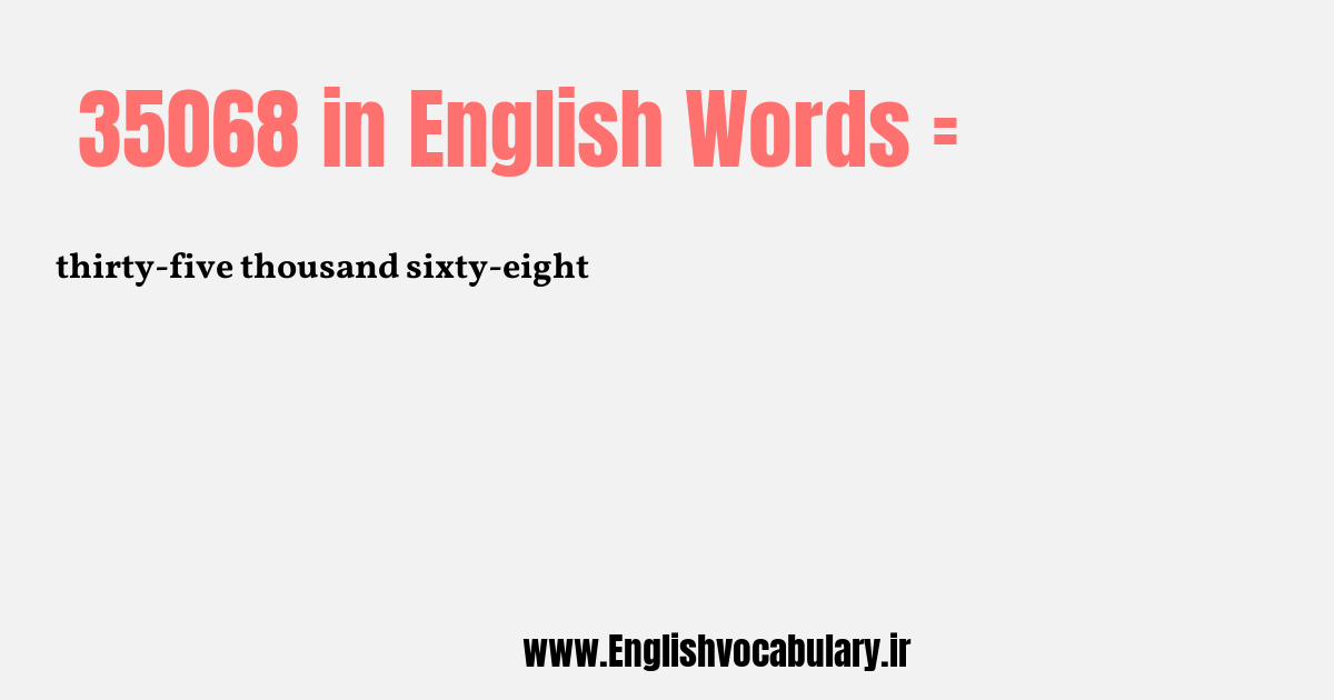 35068 به انگلیسی
