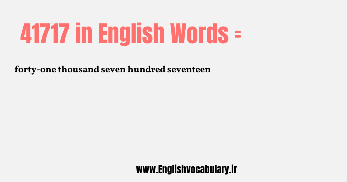 41717 به انگلیسی