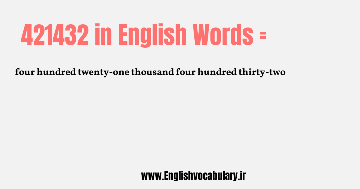 421432 به انگلیسی