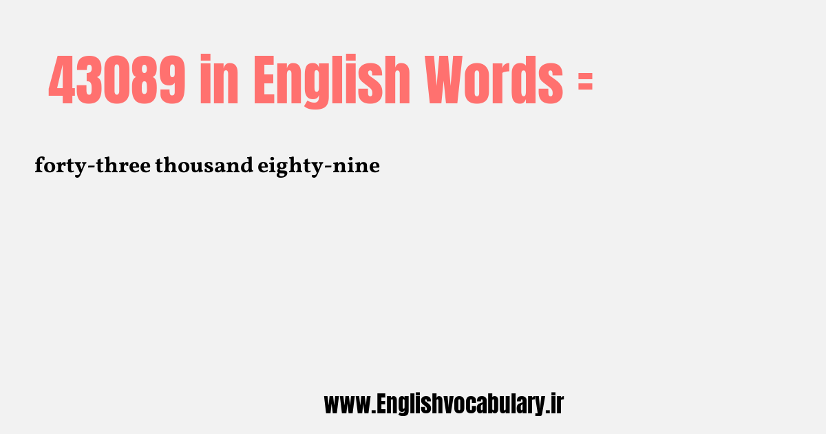 43089 به انگلیسی