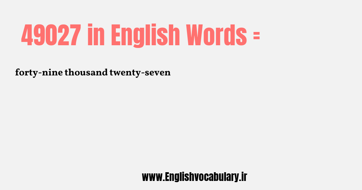 49027 به انگلیسی