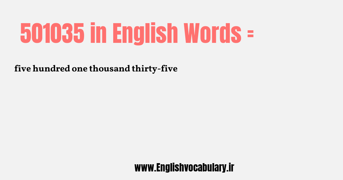 501035 به انگلیسی