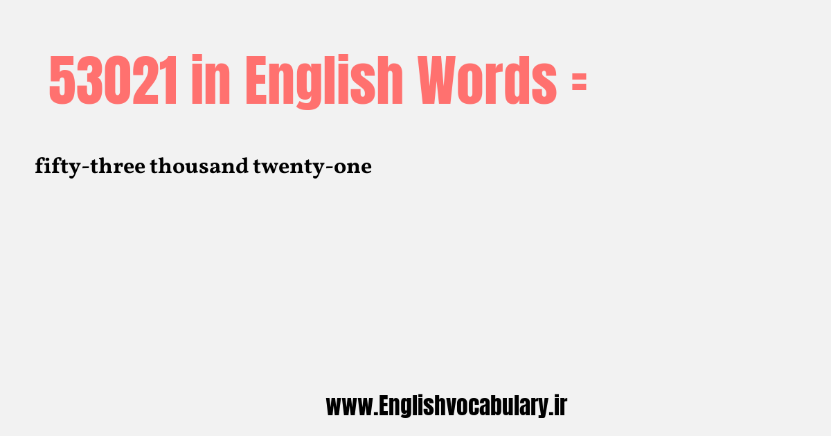 53021 به انگلیسی
