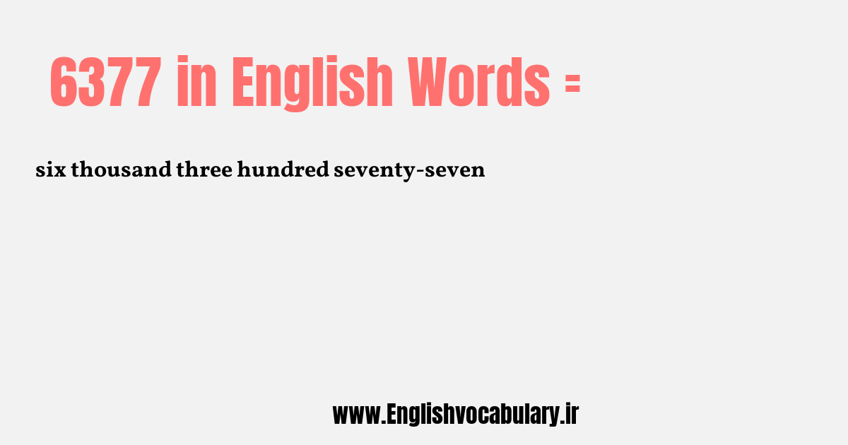 6377 به انگلیسی